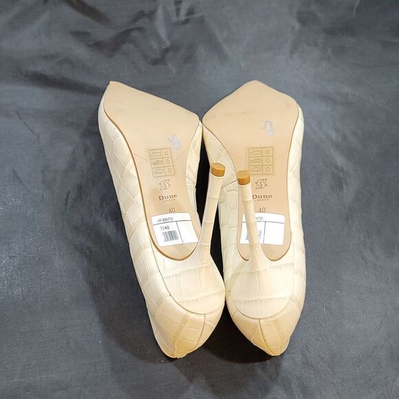 BRAND NEW BENTON VILLE CROCODILE EMBOSSED LEATHER PIN HEEL DRESS PUMPS - Picture 12 of 16